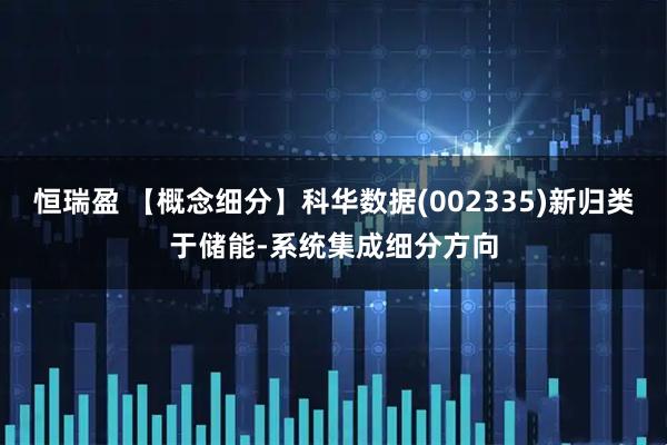 恒瑞盈 【概念细分】科华数据(002335)新归类于储能-系统集成细分方向