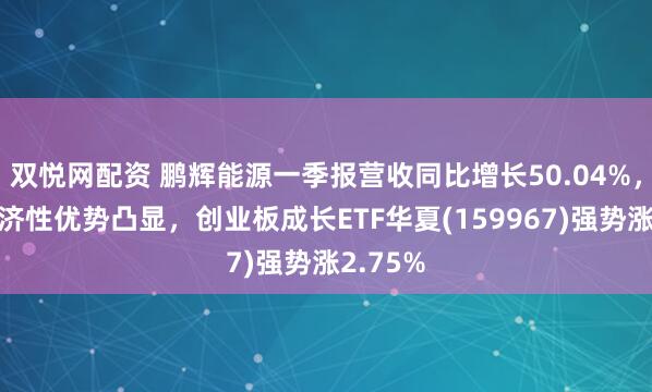 双悦网配资 鹏辉能源一季报营收同比增长50.04%，钠电经济性优势凸显，创业板成长ETF华夏(159967)强势涨2.75%